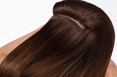 lang bruin haar met scheiding