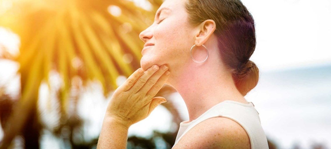 Zonnebrandbescherming voor het gezicht